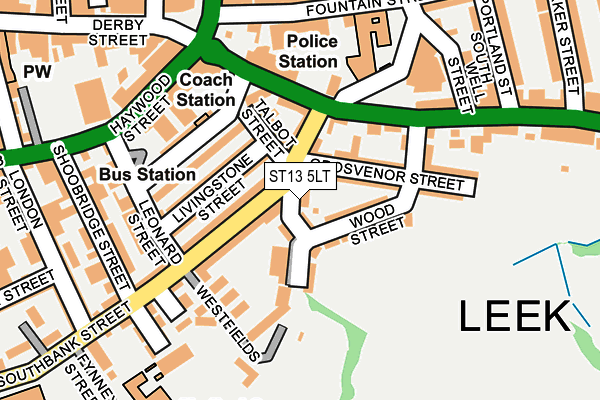 ST13 5LT map - OS OpenMap – Local (Ordnance Survey)