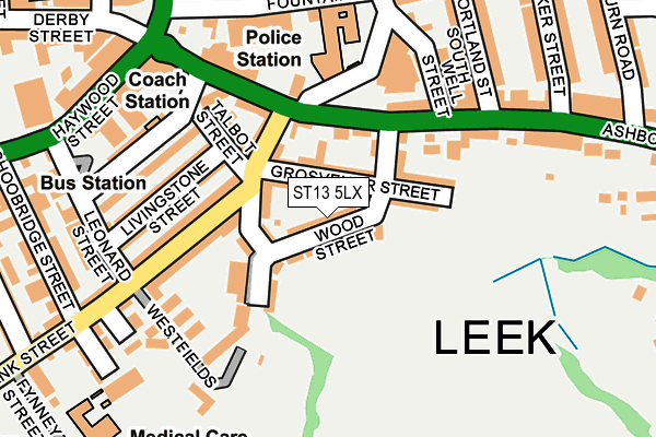 ST13 5LX map - OS OpenMap – Local (Ordnance Survey)