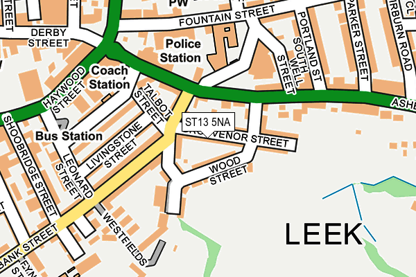 ST13 5NA map - OS OpenMap – Local (Ordnance Survey)