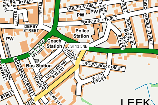 ST13 5NB map - OS OpenMap – Local (Ordnance Survey)