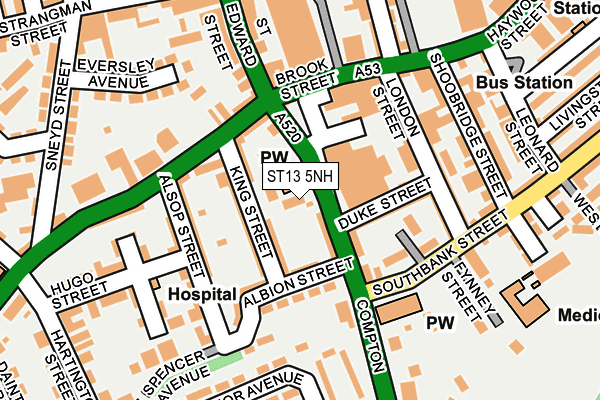 ST13 5NH map - OS OpenMap – Local (Ordnance Survey)