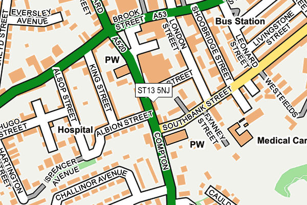 ST13 5NJ map - OS OpenMap – Local (Ordnance Survey)