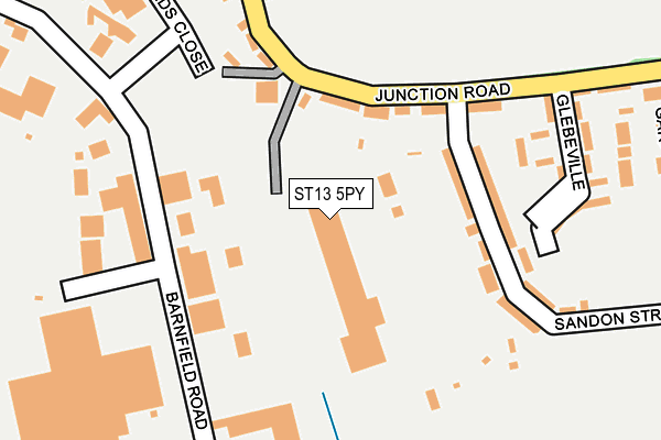 ST13 5PY map - OS OpenMap – Local (Ordnance Survey)
