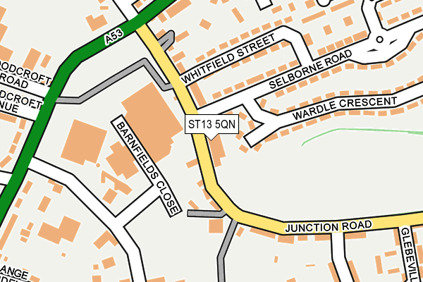 ST13 5QN map - OS OpenMap – Local (Ordnance Survey)