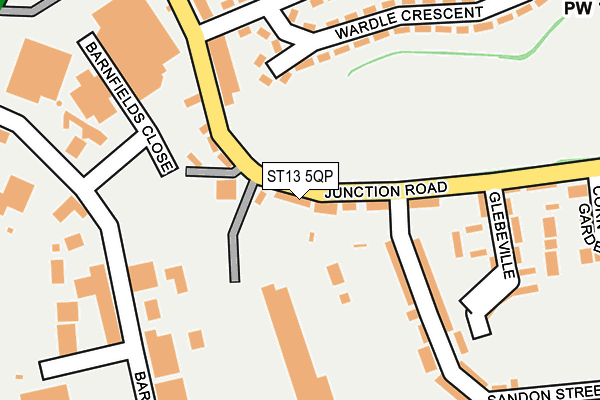 ST13 5QP map - OS OpenMap – Local (Ordnance Survey)