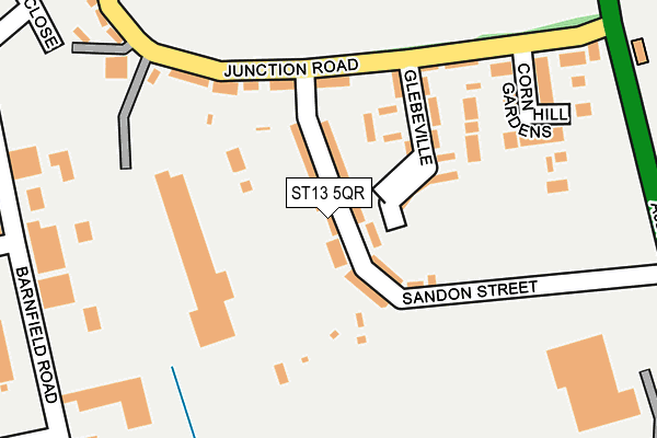 ST13 5QR map - OS OpenMap – Local (Ordnance Survey)