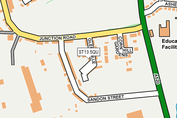 ST13 5QU map - OS OpenMap – Local (Ordnance Survey)