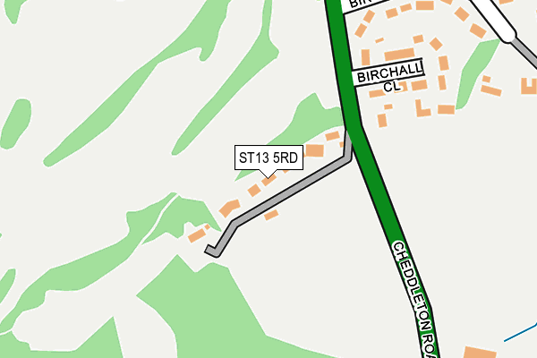 ST13 5RD map - OS OpenMap – Local (Ordnance Survey)
