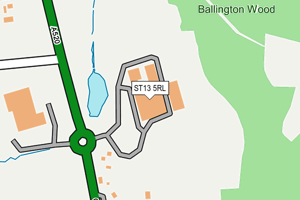 ST13 5RL map - OS OpenMap – Local (Ordnance Survey)