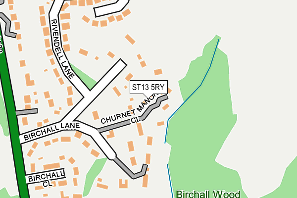 ST13 5RY map - OS OpenMap – Local (Ordnance Survey)