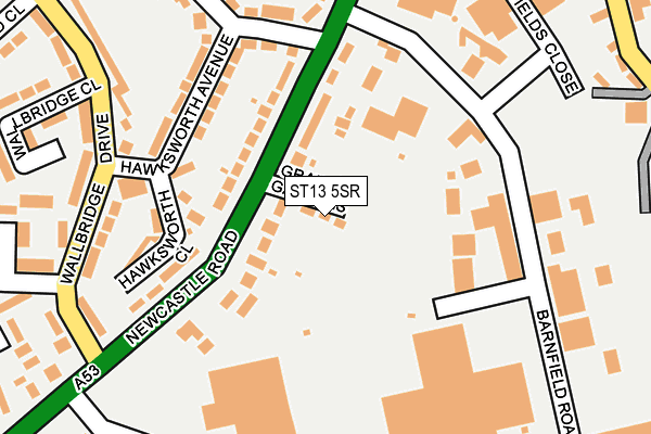 ST13 5SR map - OS OpenMap – Local (Ordnance Survey)