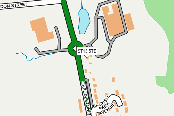 ST13 5TE map - OS OpenMap – Local (Ordnance Survey)