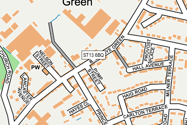 ST13 6BQ map - OS OpenMap – Local (Ordnance Survey)