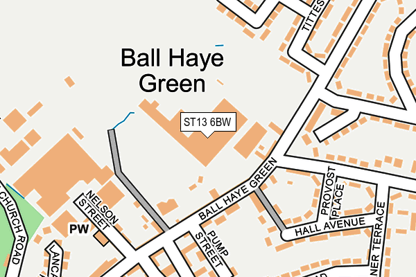ST13 6BW map - OS OpenMap – Local (Ordnance Survey)