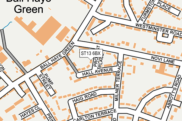 ST13 6BX map - OS OpenMap – Local (Ordnance Survey)