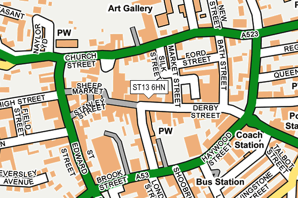 ST13 6HN map - OS OpenMap – Local (Ordnance Survey)