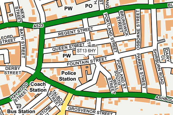 ST13 6HY map - OS OpenMap – Local (Ordnance Survey)