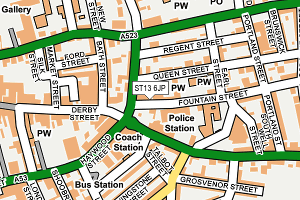 ST13 6JP map - OS OpenMap – Local (Ordnance Survey)
