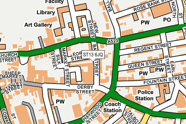 Map of BIDDULPH HEARING CENTRE LTD at local scale