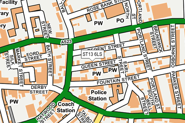 ST13 6LS map - OS OpenMap – Local (Ordnance Survey)