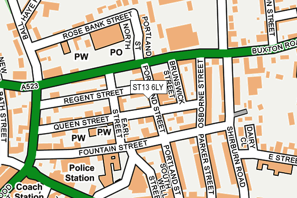 ST13 6LY map - OS OpenMap – Local (Ordnance Survey)