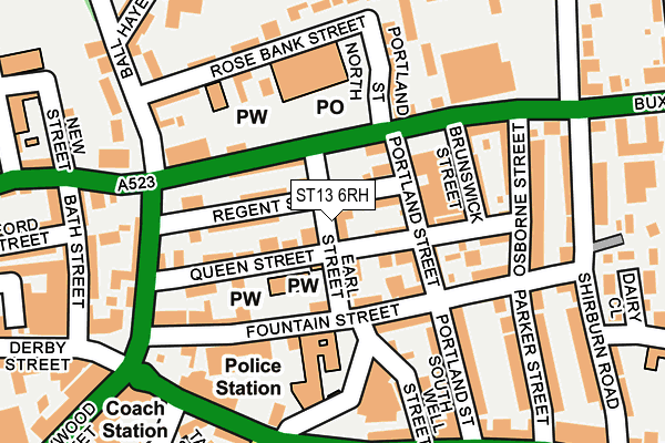 ST13 6RH map - OS OpenMap – Local (Ordnance Survey)