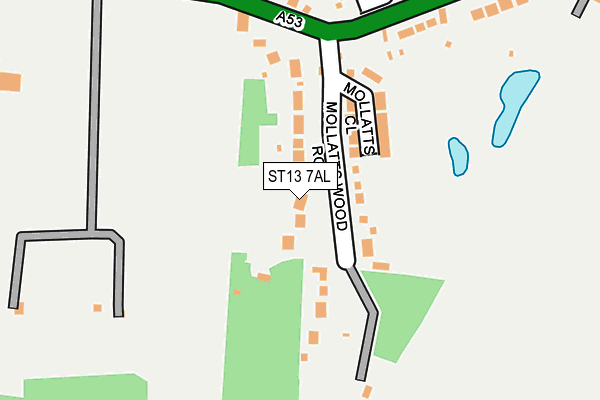 ST13 7AL map - OS OpenMap – Local (Ordnance Survey)