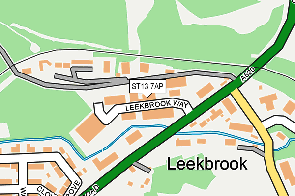 ST13 7AP map - OS OpenMap – Local (Ordnance Survey)