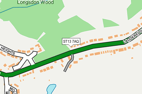 ST13 7AQ map - OS OpenMap – Local (Ordnance Survey)