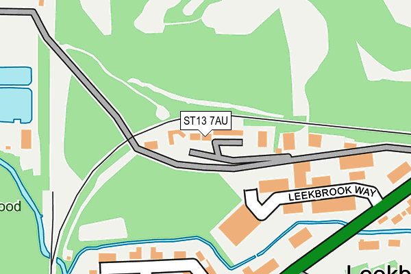 ST13 7AU map - OS OpenMap – Local (Ordnance Survey)