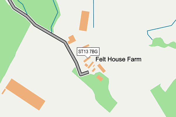 ST13 7BG map - OS OpenMap – Local (Ordnance Survey)