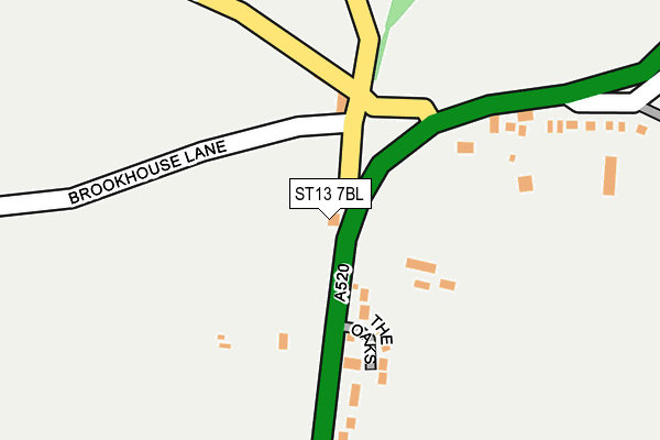 ST13 7BL map - OS OpenMap – Local (Ordnance Survey)