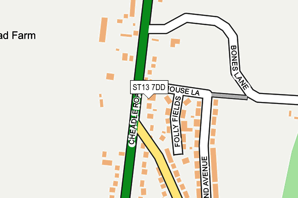ST13 7DD map - OS OpenMap – Local (Ordnance Survey)