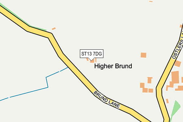 ST13 7DG map - OS OpenMap – Local (Ordnance Survey)