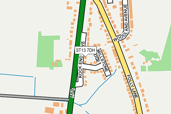ST13 7DH map - OS OpenMap – Local (Ordnance Survey)