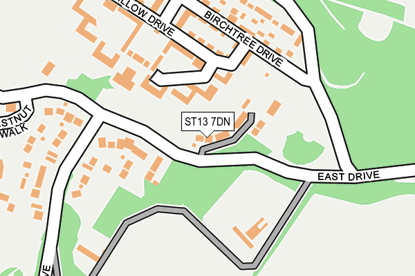 ST13 7DN map - OS OpenMap – Local (Ordnance Survey)