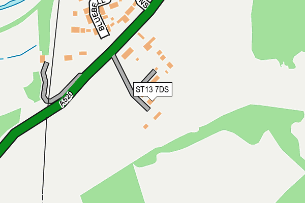 ST13 7DS map - OS OpenMap – Local (Ordnance Survey)