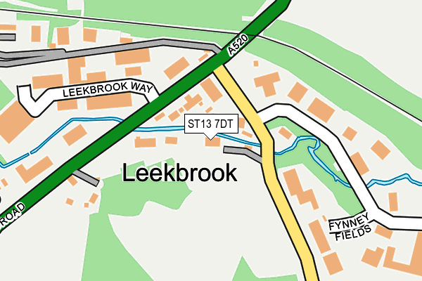 Map of LEEK TRANSMISSIONS CENTRE LIMITED at local scale