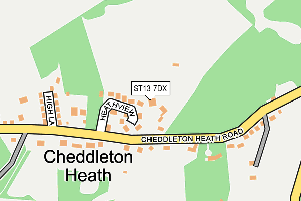 Map of MOORLAND DEVELOPMENTS LIMITED at local scale