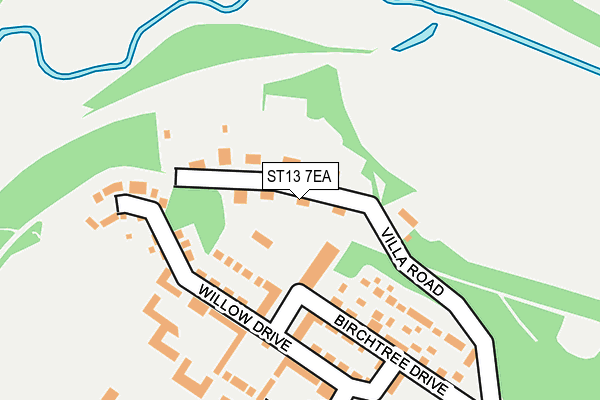 ST13 7EA map - OS OpenMap – Local (Ordnance Survey)