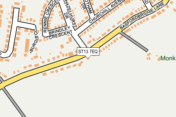 ST13 7EQ map - OS OpenMap – Local (Ordnance Survey)