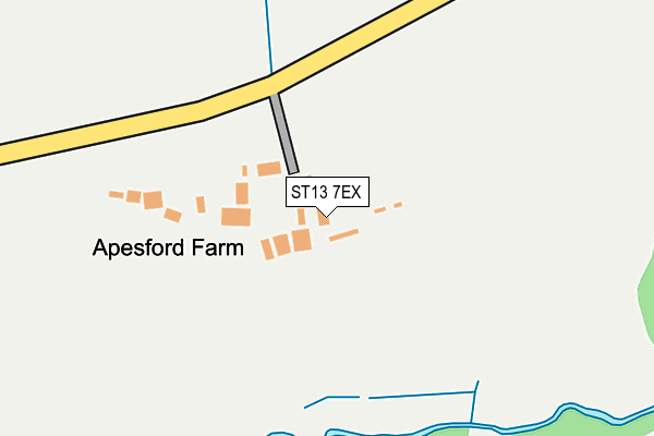 ST13 7EX map - OS OpenMap – Local (Ordnance Survey)