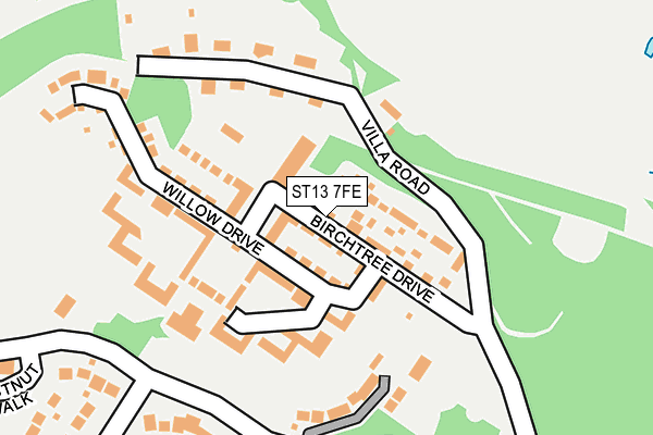 ST13 7FE map - OS OpenMap – Local (Ordnance Survey)