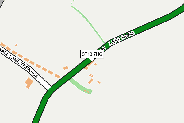 ST13 7HG map - OS OpenMap – Local (Ordnance Survey)