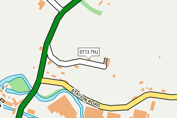 ST13 7HJ map - OS OpenMap – Local (Ordnance Survey)