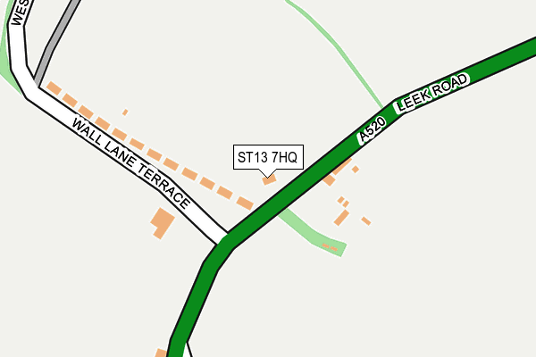 ST13 7HQ map - OS OpenMap – Local (Ordnance Survey)