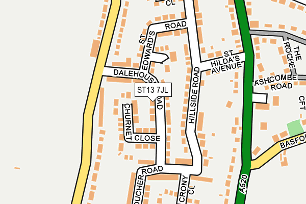 ST13 7JL map - OS OpenMap – Local (Ordnance Survey)
