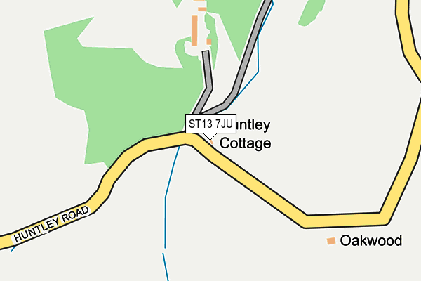 ST13 7JU map - OS OpenMap – Local (Ordnance Survey)