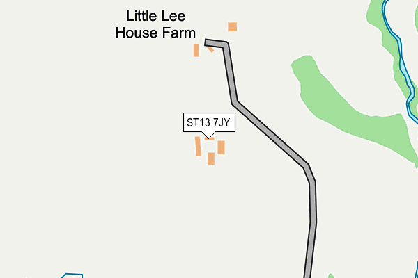 ST13 7JY map - OS OpenMap – Local (Ordnance Survey)