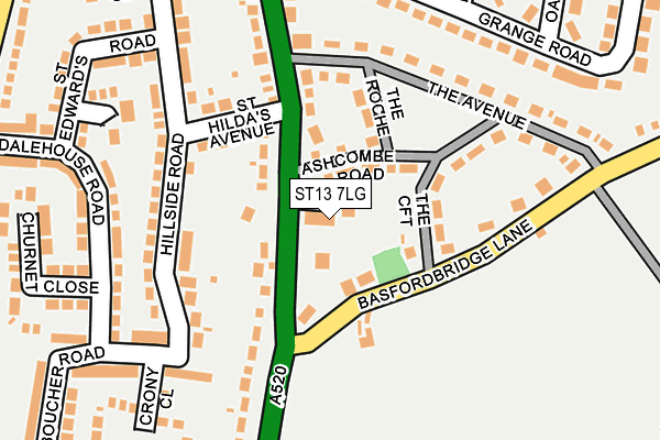 ST13 7LG map - OS OpenMap – Local (Ordnance Survey)